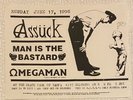 ASSUCK MAN IS THE BASTARD 1996 Original Show Flyer INFEST CROSSED OUT SPAZZ