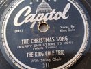 Nat King Cole 78rpm Single 10-inch Capitol Records #311 The Christmas Song