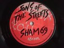 SHAM 69 SONG OF THE STREETS JIMMY PURSEY PUNK RARE ONE SIDED GIG FREEBIE