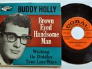 BUDDY HOLLY 45 EP Brown Eyed Handsome Man CORAL Original MINT- w/PIC SLEEVE Bd84