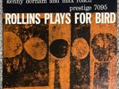 SONNY ROLLINS Plays for Bird - 1956 RVG Prestige PRLP 7095 MONO LP Vinyl Record