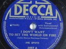Pop 78 INK SPOTS I Don't Want To Set The World... DECCA 3987 fallout 3 HEAR 2403