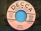 Patsy Cline Always / Pick Me Up On Your Way Down 50s VG++ Promo 45 Decca 25732
