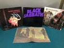 3 Vintage Black Sabbath Vinyl LPs Paranoid, Master of Reality w/ Original Poster