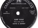 Rare 1959 SANTO & JOHNNY Rock’n Roll 78 RPM Record. Sleep Walk/ All Night Diner
