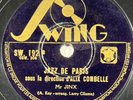 Jazz de Paris Alix Combelle : Divertissement / Mr Jinx 78 tours rpm SWING SW 192