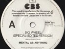 MENTAL AS ANYTHING 45: BIG WHEEL b/w APOCALYPSO AUSSIE CBS SAMP 104 NM & NM 1984