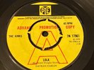 THE KINKS - Lola - Berkeley Mews - ADVANCED PROMO DEMO - Pye - 1970 UK