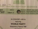 The Woodentops World Party In Concert 420 BBC Transcription LP 1987 Glastonbury