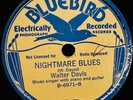 WALTER DAVIS BLUEBIRD 6971 BLUES 78 rpm V+/E-