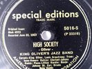 King Oliver's Jazz Band – High Society / Snake Rag 78 RPM E+