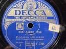 Flanagan and Allen - Run, Rabbit, Run / Siegfried Line 78 rpm  - WW2 Rare UK