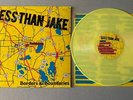 LESS THAN JAKE Borders & Boundaries Neon GREEN Vinyl Record Out Of 385 NOFX Fat