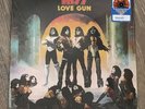 KISS-LOVE GUN-EXCLUSIVE OFFICIAL LTD ED TANGERINE/AQUA SPLATTER COLOR VINYL LP