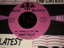 7” JIMMY MACK -RARE RECORD VINYL 45rpm - SOUL GALORE LABEL (MY WORD IS ON FIRE )
