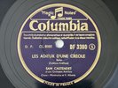 French West Indies Sam Castendet Doudou Pas Pleurer 78RPM Columbia DF 3380