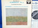 DECCA SXL 2116 *WBg ED1* ANSERMET* BEETHOVEN SYMPHONY NO.4 /CORIOLAN OVERTURE*