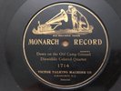 MONARCH Record 78 rpm 1714 Down on Old Camp Ground DINWIDDIE COLORED QUARTET