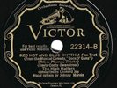 Victor #22314: High Hatters-Red Hot And Blue Rhythm/Waring's-Fonder E/E+ clean