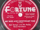 Earl Songer - My Wife and Sweetheart Too / Mother In Law Boogie 78 RPM V+
