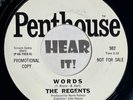 Moody Garage Psych Fuzz Nugget 45 THE REGENTS Words PENTHOUSE dj promo hear NM