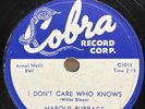 Blues-78 RPM-Harold Burrage-I Don't Care Who Knows/Messed Up-Cobra 5012-E-