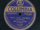 78tk-vocal-COLUMBIA A3705-Al Jolson/Frank Crumit-(Toot toot tootsie/TrueBlue Sam