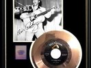 ELVIS PRESLEY BLUE SUEDE SHOES GOLD RECORD 1956 & PRINTED SIGNED AUTOGRAPH RARE