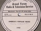 Vietnam War era Armed Forces Radio & Television Service LP Fats Waller Streisand