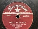 Rock-78 RPM-The Crickets-That'll Be The Day/I'm Lookin For Someone To Love-V+
