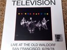Television 2x LP White Color Vinyl Live At The Old Waldorf San Francisco '78 RSD