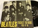 Very rare The Beatles single Ticket To Ride Parlophone R 5275 Sweden Exc+/Exc+