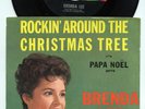 Rare Rock 'n Roll Xmas 45 & P/S - Brenda Lee - Rockin' Around The Christmas Tree