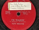 Fats Domino ‎- I'm Walkin' / I'm In The Mood For Love, Shellac, 10