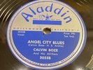 CALVIN BOZE-ALADDIN 3055-ANGEL CITY BLUES/SAFRONIA B=CALIFORNIA JUMP BLUES 78 EX