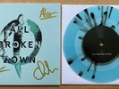 October Drift - All Broken Down 7” Blue/Black Vinyl 2018 UK Rock Indie Signed