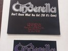 Cinderella Dont Know What You Got Gatefold And Patch