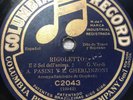 Pasini - Gherlinzoni - 10” Columbia C 2043 - 78 rpm record - Rigoletto
