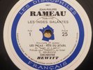 SET OF 6 X 78 RPM HEWITT / J. P. RAMEAU Les Indes RARE FRENCH DF 25/6/7/8/9/30 EX+