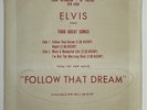 ELVIS PRESLEY Follow That Dream Promo Sleeve Coin Op DJ 7