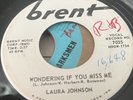 rare soul laura johnson i know how it feels/wondering if you miss me brent vg+