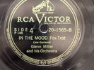 78 RPM In the Mood Tuxedo Junction Glenn Miller RCA Victor 20-1565