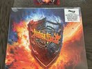 JUDAS PRIEST INVINCIBLE SHIELD ALTERNATIVE VINYL  & SIGNED AUTOGRAPH ART CARD