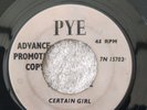 First Gear - Certain Girl Rare Pye Promo  Jimmy Page Led Zeppelin mod Freakbeat