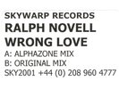 'Ralph Novell - Wrong Love' 12