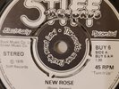 The Damned New Rose UK 2nd P Rare Orig 7 in press w credits VG+ Pic  Slve Stiff