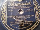 The Boswell Sisters 78rpm Single 10-inch Brunswick Records #6783 Everybody Loves