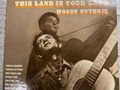 WOODY GUTHRIE rare LP: THIS LAND IS YOUR LAND [blue Folkways labels] MINT