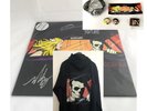 Blink 182 California LP Vinyl White SIGNIERT + neues HOODIE  XL + Sticker Badges
