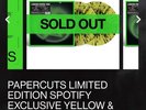 Linkin Park PAPERCUTS LIMITED EDITION SPOTIFY VINYL YELLOW & BLACK ALBUM